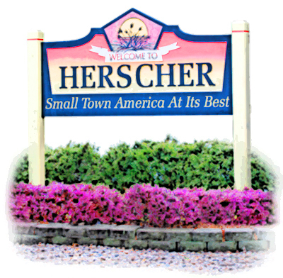 Herscher small town sign image