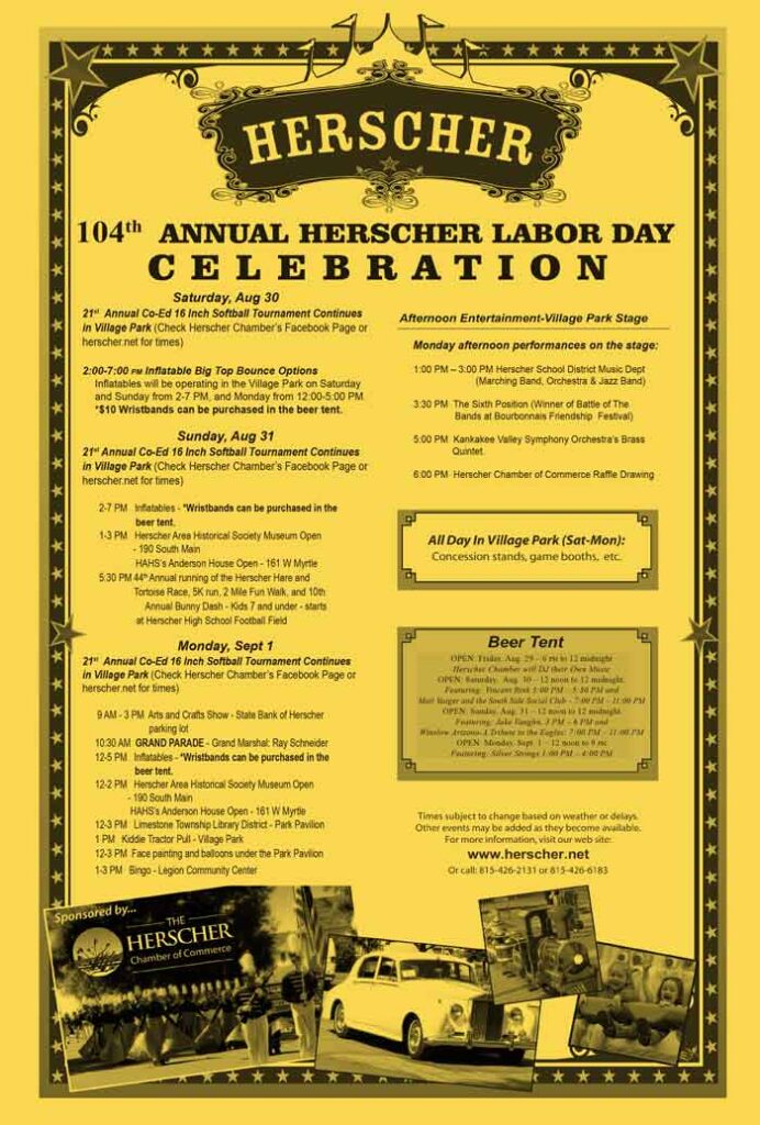 herscher laborday poster 2025